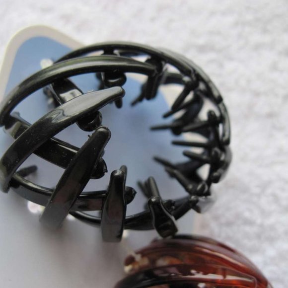 2 Scunci Plastic Expandable Ponytailers Adjusting Hair Clip Spreads Open Closed - Picture 3 of 6